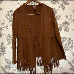 Chico’s Western Boho Fringe Jacket